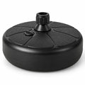 Airfind 27 lbs Fillable Round Umbrella Base Stand for Yard Garden Poolside, HDPE Frame, Black, easily set up or taken down no tools required