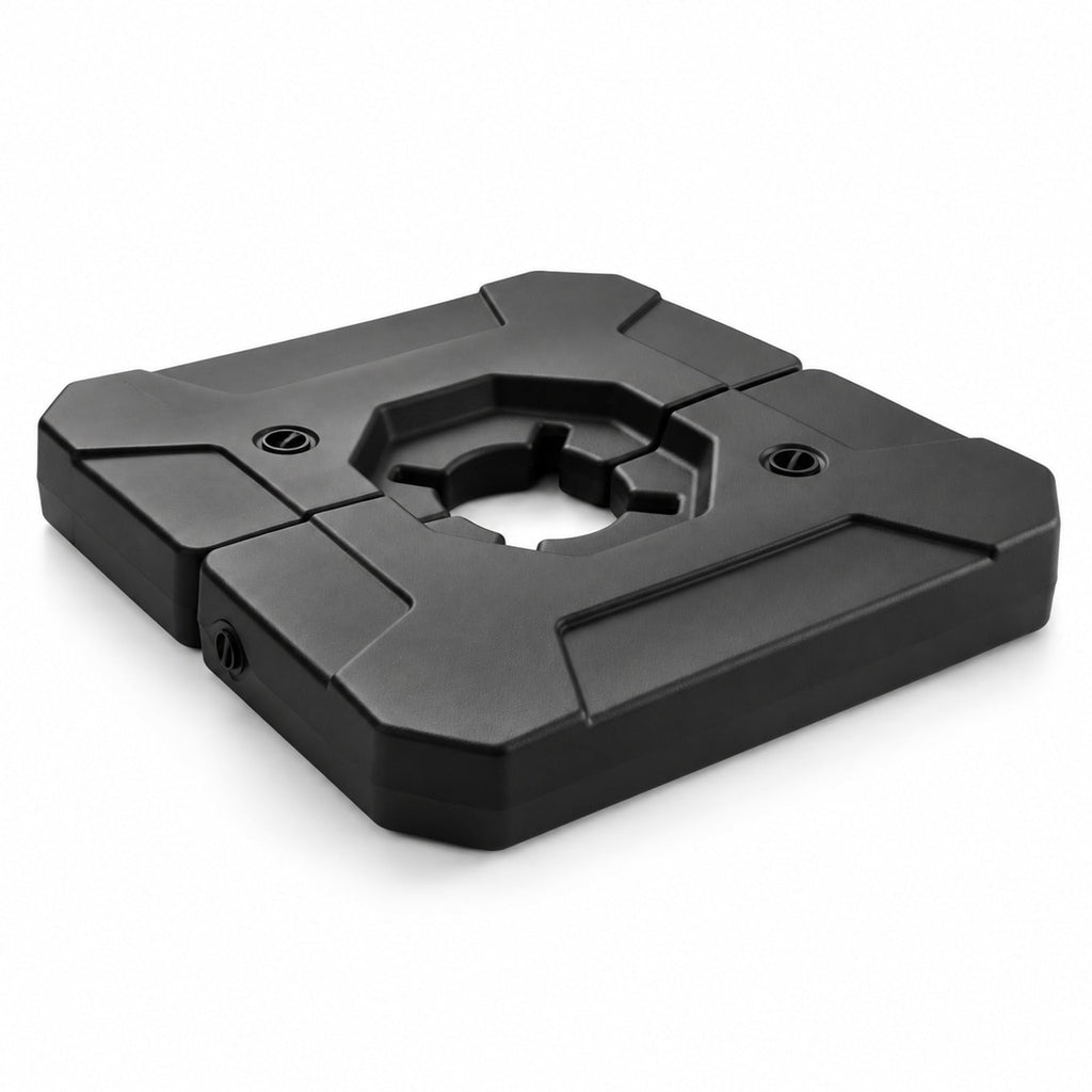 Airfind 274 LBS Cantilever Patio Umbrella Base with Handles, HDPE Frame, 35 Inch x 35 Inch x 5 Inch Compatible Base Hole Spacing 9 Inch Footprint, Black