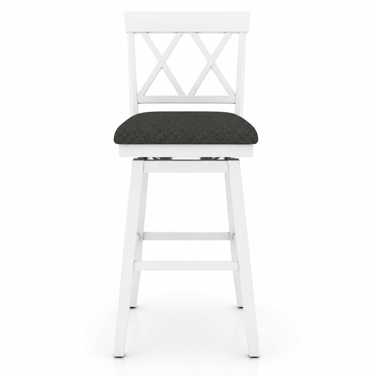 Airfind 29 Inch Counter Height Barstool with Backrest and Upholstered Seat Cushion for Kitchen Dining Room-29 Inch, 330 lbs Capacity, White