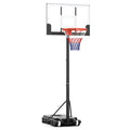 Airfind Portable Basketball Hoop with Adjustable Height from 3.3 to 7 ft and Shatterproof PC Backboard for Indoor and Outdoor Play, White