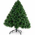 Airfind 3ft / 4ft / 5ft / 6ft Fiber Optic Artificial PVC Christmas Tree-4 ft, PVC Plastic Fiber Optic 3 Ft Frame, 1.7ft x 3ft Footprint, Green