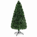 Airfind 3ft / 4ft / 5ft / 6ft Fiber Optic Artificial PVC Christmas Tree-5 ft, PVC Plastic Fiber Optic 3 Ft Frame, 1.7ft x 3ft Footprint, Green