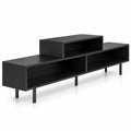 Airfind 3 Cubby TV Stand for TVs up to 70 Inch Entertainment Center with Open Storage Compartments, 155 lbs Capacity, 63 Inch x 12 Inch x 18 Inch Footprint
