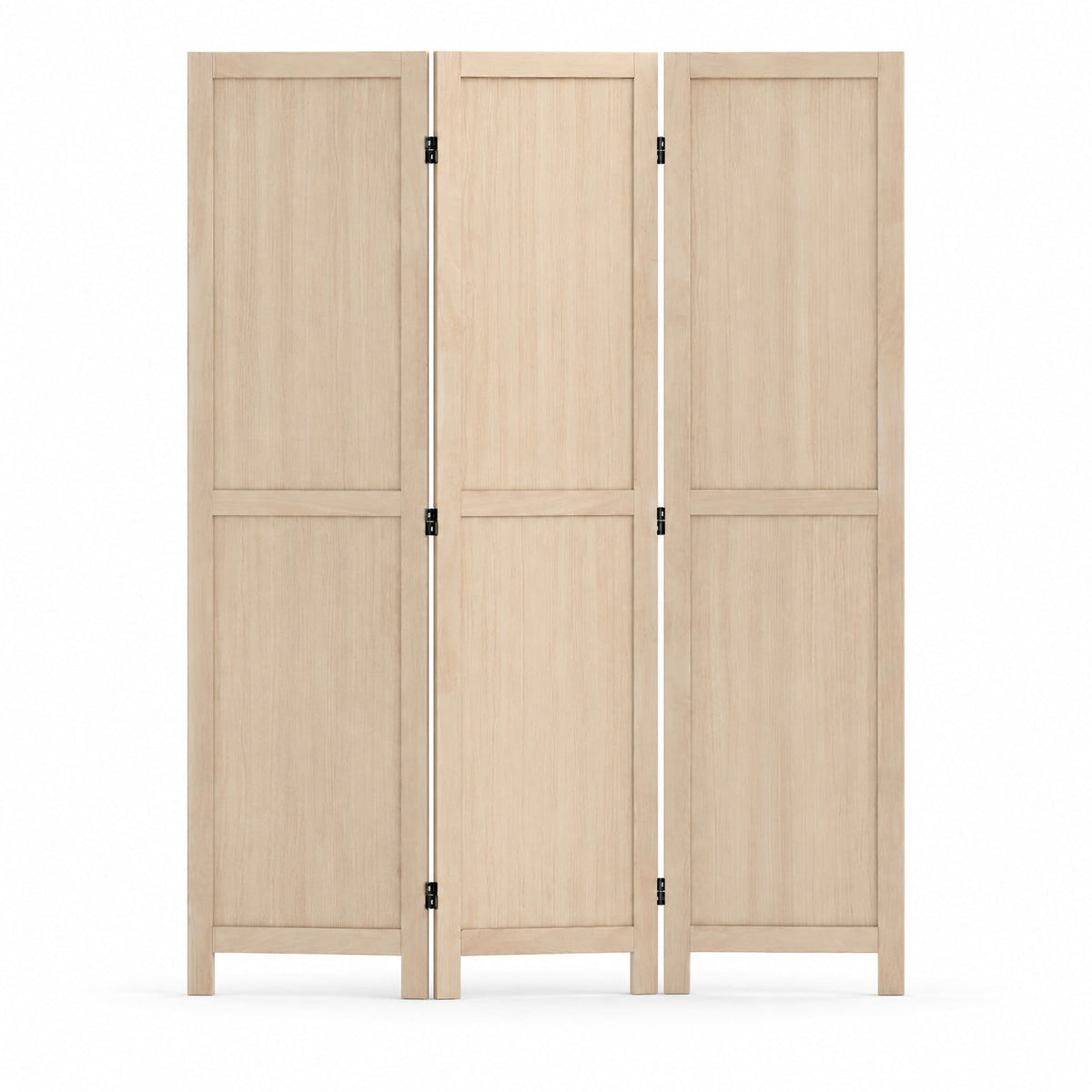 Airfind 3 Panel Folding Room Divider for Home Office Bedroom Restaurant, 53in x 67inFolded Footprint, Beige
