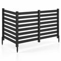 Airfind 3-Panel Wooden Outdoor Privacy Fence with Ground Stakes, Fir Wood Frame, Black, Product Dimensions of Each Screen 38.5 Inch