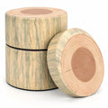 Airfind 3-Piece Tree Stump Stool Set with Wood Printing Nature Decoration, PU Leather, for 3 and Years Old, Natural for Home, Patio, Natural