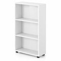 Airfind 3-Tier Bookcase 42 inch Tall Book Shelf with Anti-Tipping Kit, 22 lbs Capacity, Engineered Wood MDF Frame, 22 x 8 x 42 Footprint, White