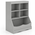 Airfind 3-Tier Childrens Multi-Functional Bookcase Toy Storage Bin Floor Cabinet, 66 lbs Capacity, MDF Engineered Wood Frame, Grey
