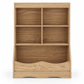 Airfind 3-Tier Youth Multi-Functional Bookcase Toy Storage Bin Floor Cabinet, 66 Lbs Capacity, MDF Engineered Wood, Natural