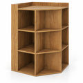 Airfind 3-Tier Corner Cabinet with Charging Station for Bedroom, Engineered Wood Frame, 20 x 20 x 34 inch Footprint, Natural