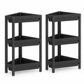 Airfind 3-Tier Corner Shower Caddy 2-Pack with Detachable Design, 18 lbs Capacity, PP Frame, 10 x 17.5 x 26.5 Total Footprint, Black