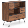 Airfind 3-Tier Wood Storage Cabinet with Drawers and 4 Metal Legs, 11 lbs Capacity, Engineered wood Metal Frame, Wood