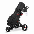 Airfind 3 Wheel Electric Golf Bag Cart with Adjustable Handle and 9 Speed Settings and USB Port for Course Walking, Black