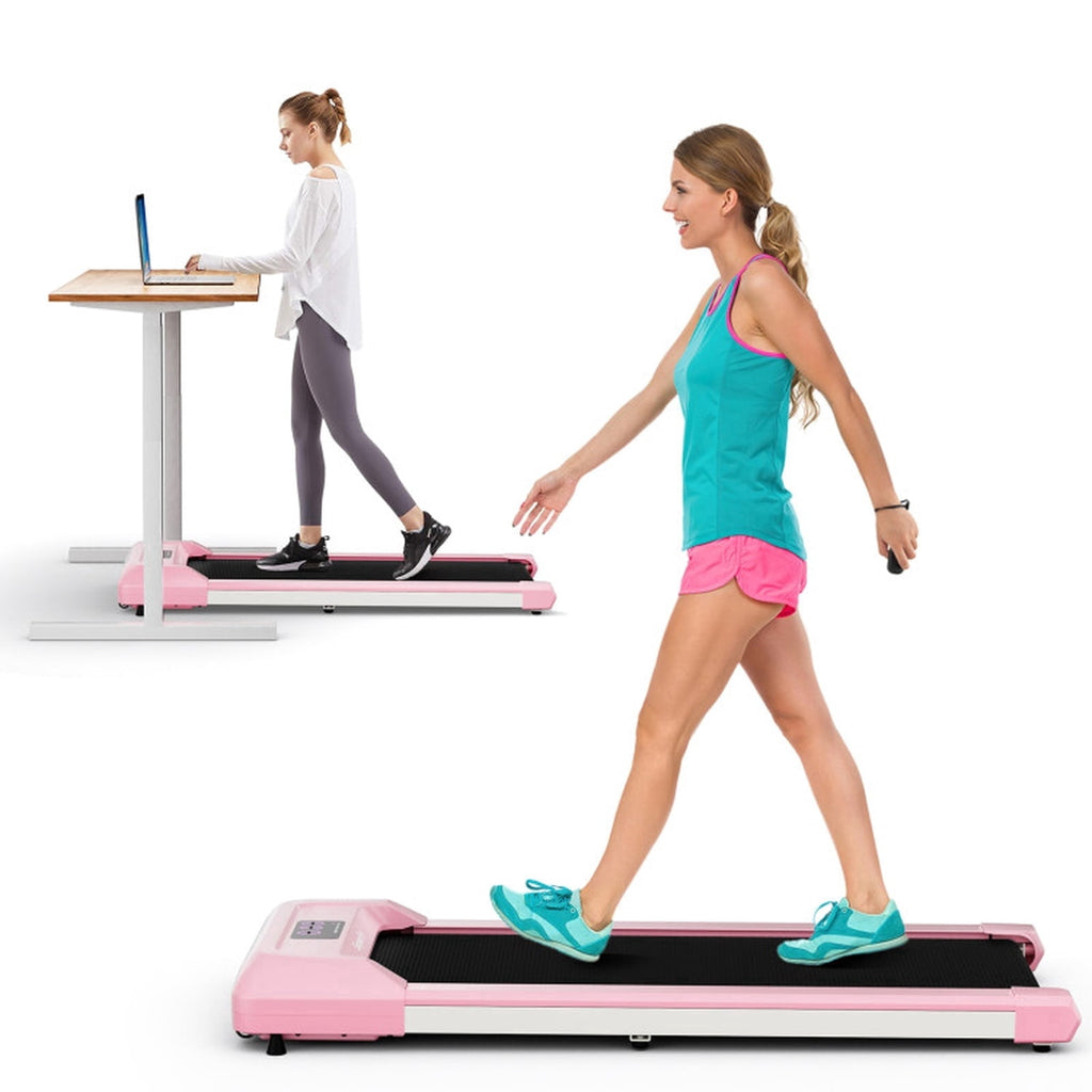 Airfind 3-in-1 Folding Treadmill with Incline 3 HP Walking Treadmill for Home with Smart App and Bluetooth Speaker and Heart Rate Monitor, Pink
