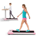 Airfind 3-in-1 Folding Treadmill with Incline 3 HP Walking Treadmill for Home with Smart App and Bluetooth Speaker and Heart Rate Monitor, Pink