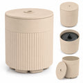 Airfind 3-in-1 All-Weather Outdoor HDPE Umbrella Base with Water Bag and 2 Umbrella Hole for Patio, 15 x 15 x 17 Interior Footprint, Beige