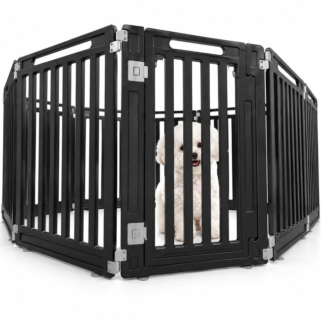 Airfind 31.5 Height Indoor Outdoor Dog Playpen with 12 Panels, Black, Suitable for indoor and outdoor use, Ideal for RV camping travel backyard and more