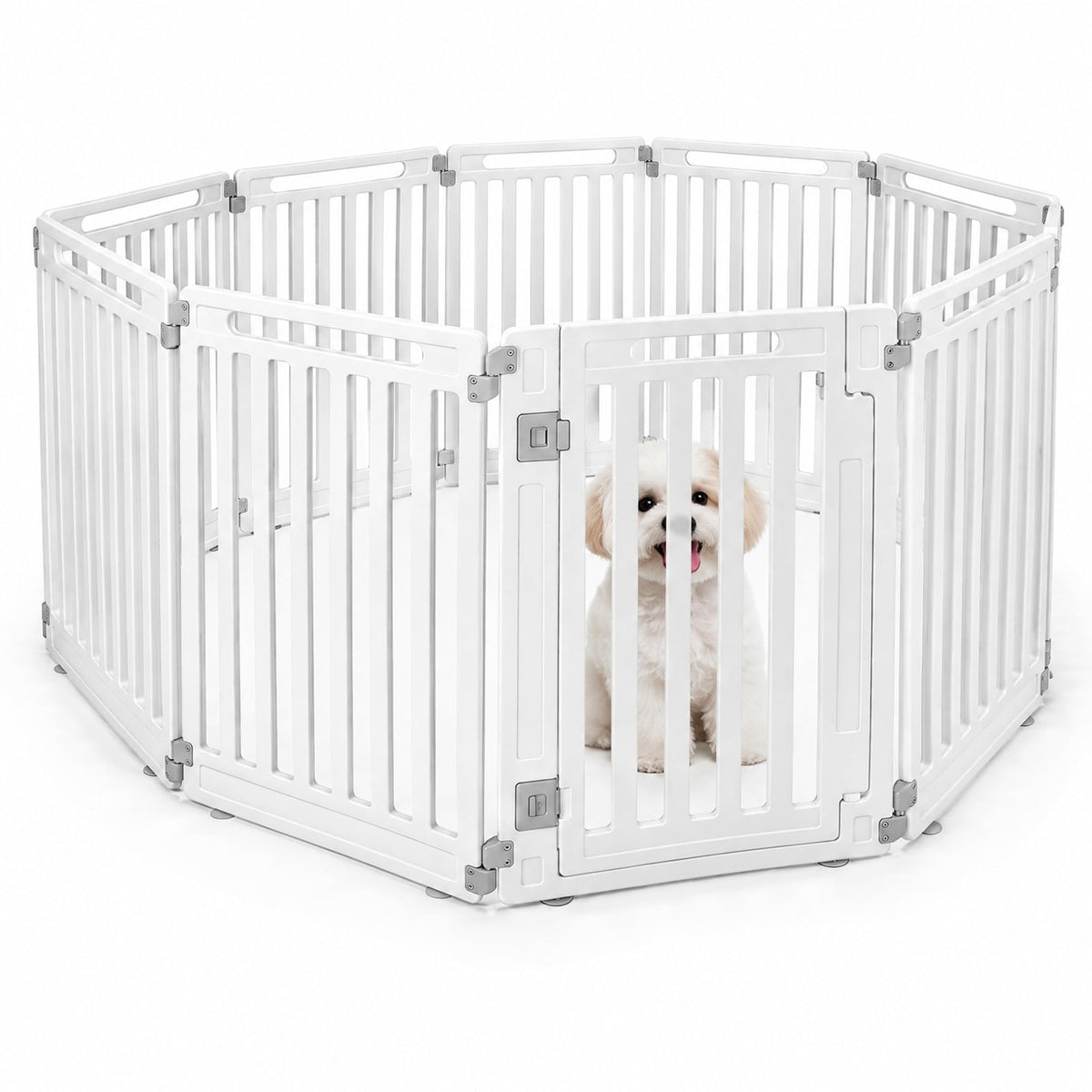 Airfind 31.5 Height Indoor Outdoor Dog Playpen with 12 Panels, White, Suitable for indoor and outdoor use, Ideal for RV camping travel backyard and more