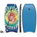 Airfind 33 Boogie Board with Beach Bloom Graphic Deck ¡ª EPS Core, XPE Top, HDPE Slick Bottom, Crescent Tail, Coiled Wrist Leash