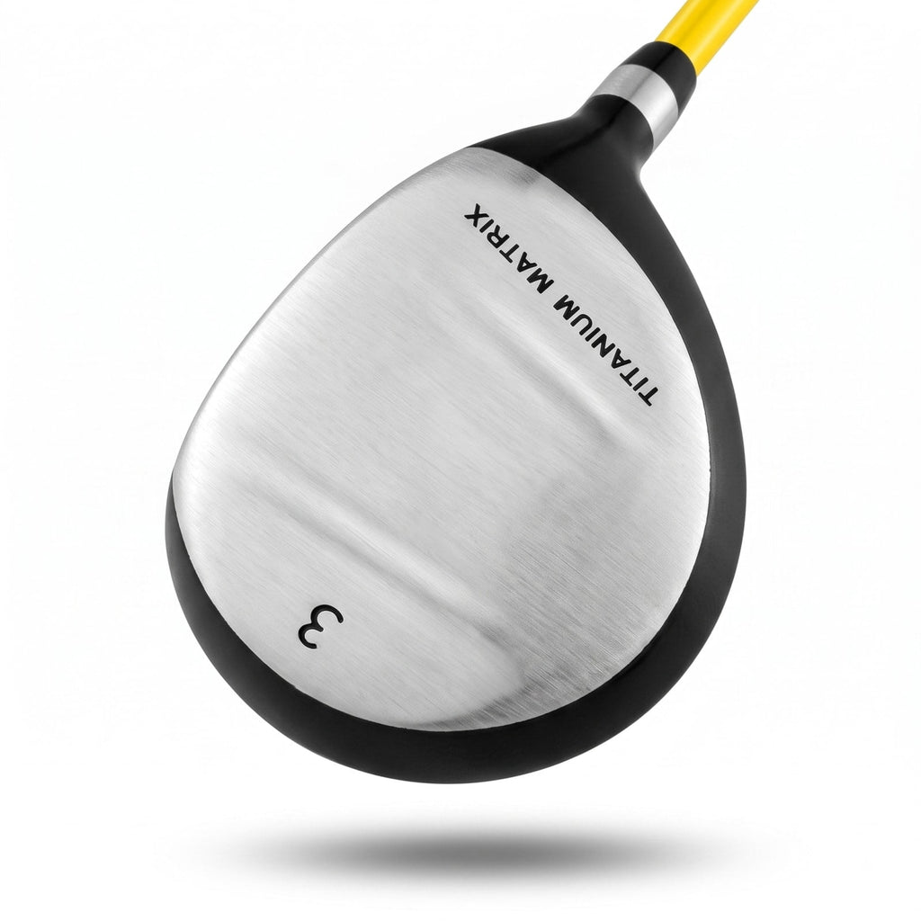 Airfind 34 Inch Junior 165CC #3 Fairway Wood Golf Club with Fiberglass Shaft and Rubber Grip for Kids Ages 8 to 10 Right Hand Beginners, Yellow