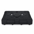 Airfind 34 Inch x 34 Inch Cantilever Patio Umbrella Base with 4 Wheels, HDPE Metal Frame, 34 Inch x 34 Inch x 8 Inch Crossed Base Footprint, Black