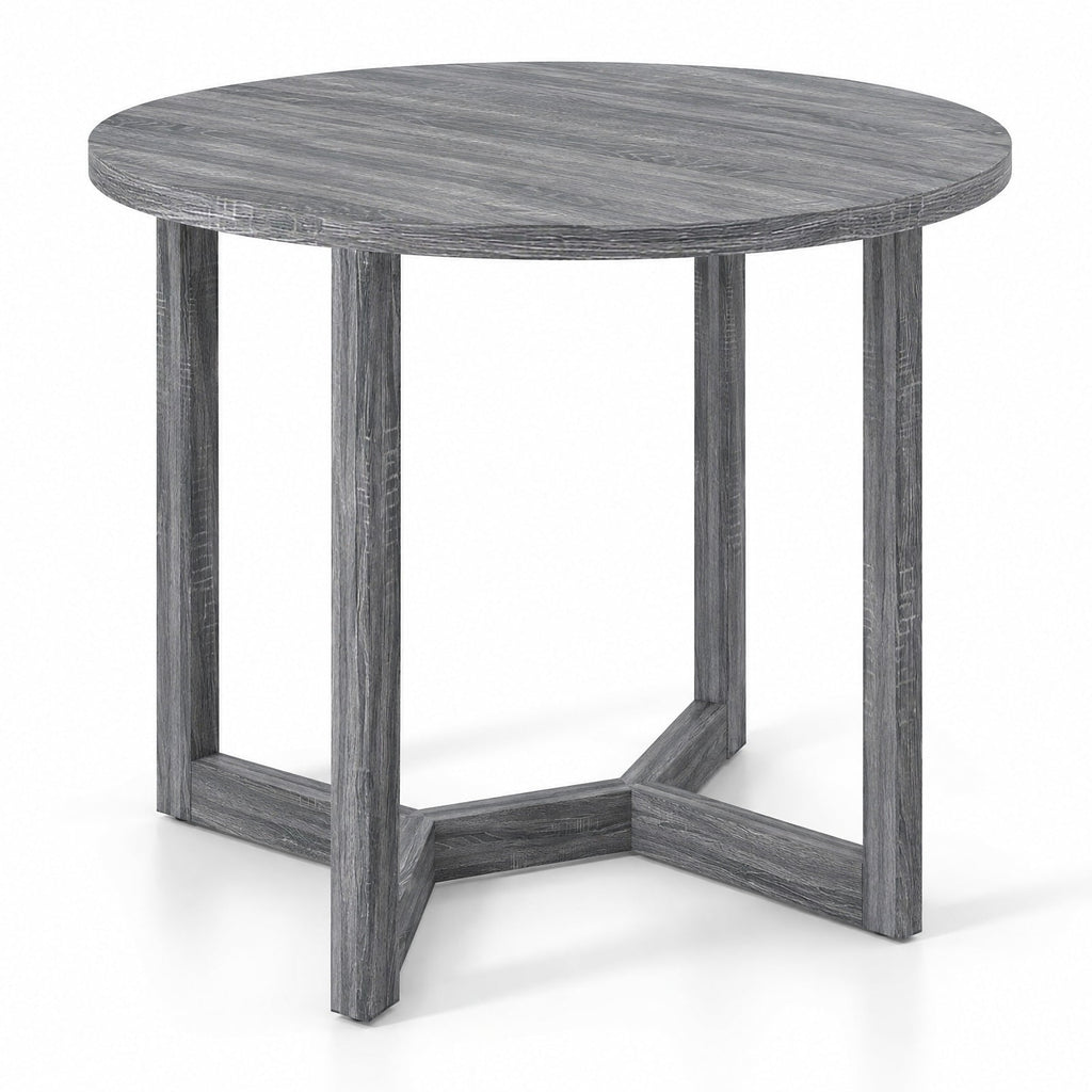 Airfind 36 Inch Round Wood Dining Table for 2-4 People with Wing-shaped Pedestal Base, 220 Lbs Capacity, Rubber Wood Mdf, 36 Inch X 30 Inch, Black