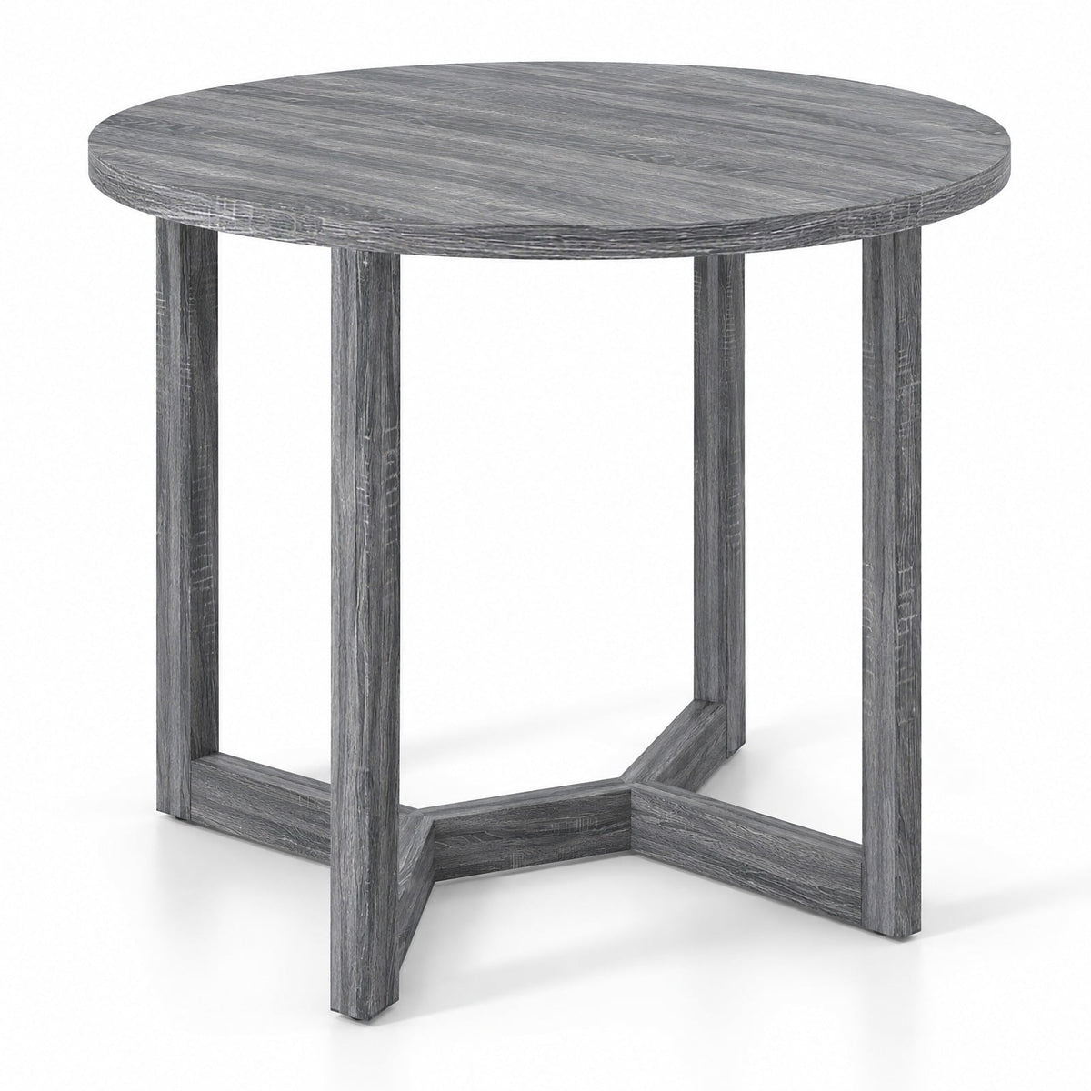 Airfind 36 Inch Round Wood Dining Table for 2-4 People with Wing-shaped Pedestal Base, 220 Lbs Capacity, Rubber Wood Mdf, 36 Inch X 30 Inch, Black