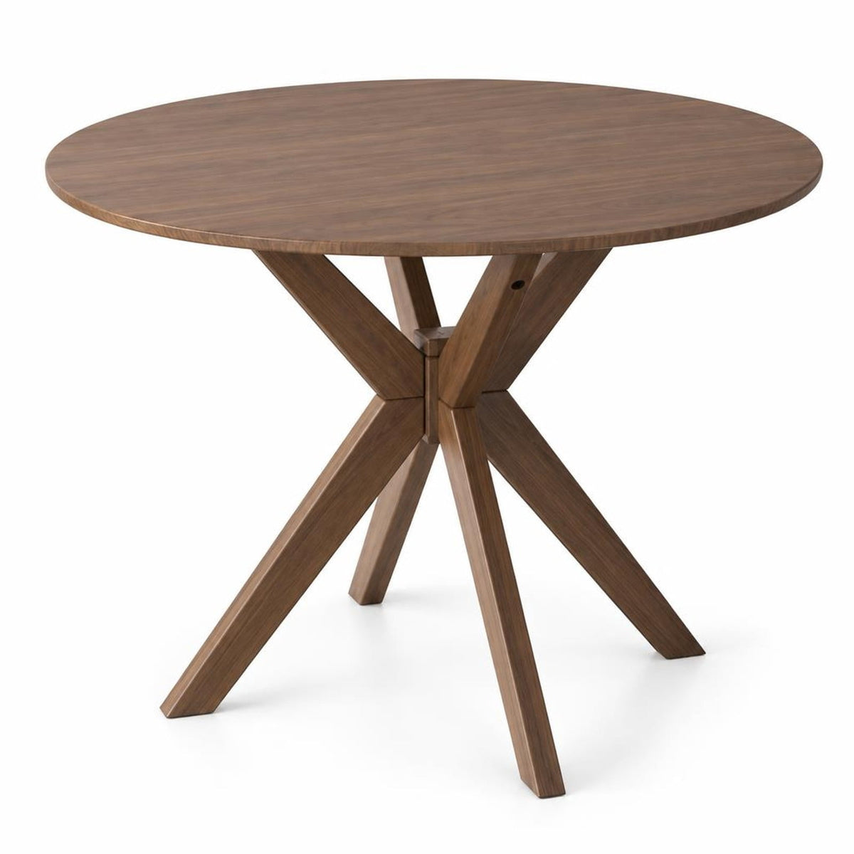 Airfind 36 Inch Round Wood Dining Table with Intersecting Pedestal Base, Rubber wood MDF Frame, Wood