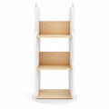 Airfind 360° Kids Rotating Bookshelf Toy Storage Organizer with 5 Shelves, Engineered Board Frame, White