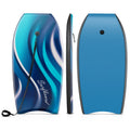 Airfind 37 Boogie Board with Tropical Reef Graphic Deck ¡ª EPS Core, XPE Top, HDPE Slick Bottom, Crescent Tail, Coiled Wrist Leash