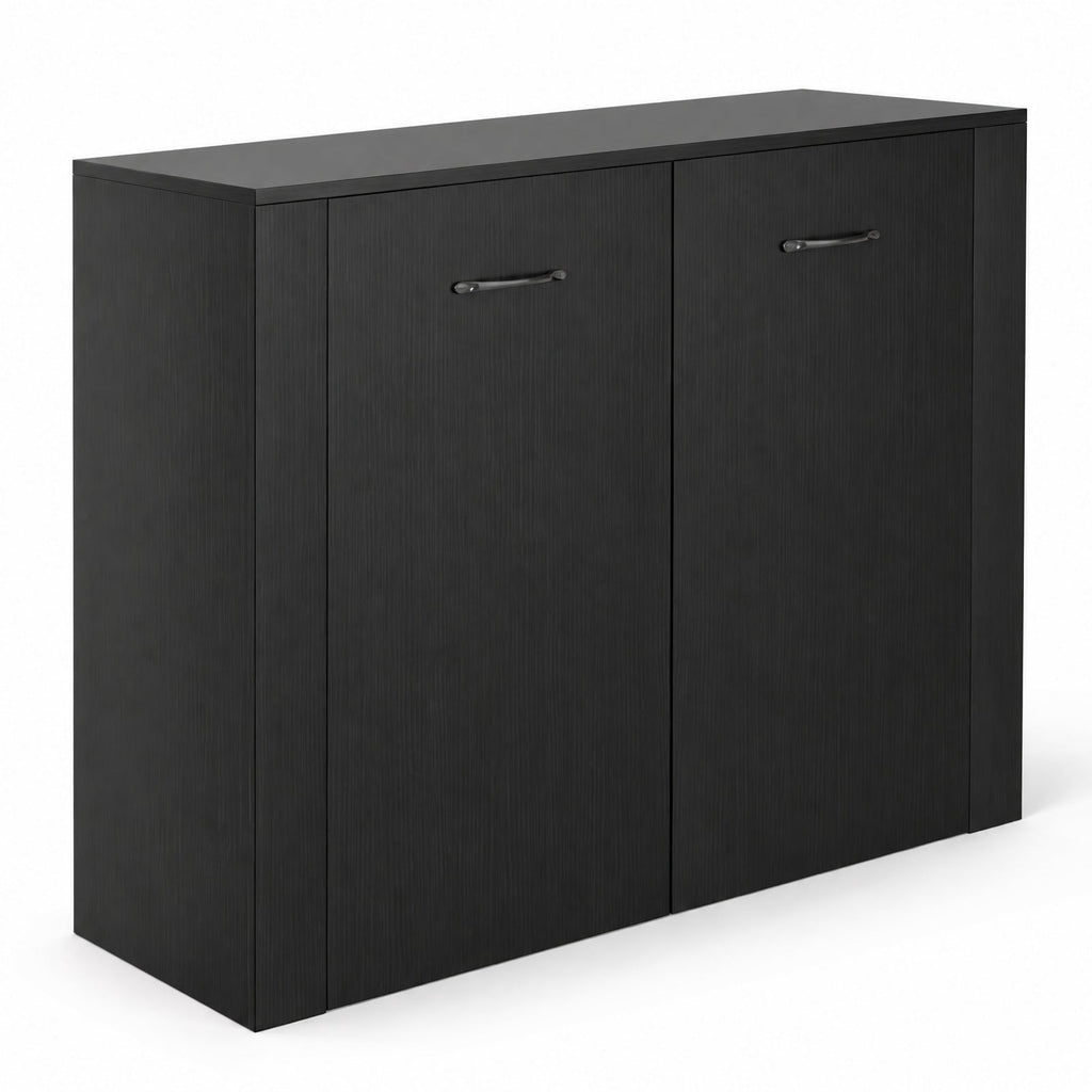 Airfind 38 Inch Buffet Modern Sideboard Cabinet with Storage, 88 lbs Capacity, Engineered Wood Frame, 38 Inch x 15.5 Inch x 32.5 Inch Footprint, Black