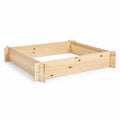 Airfind 39.5 x 39.5 Square Wooden Raised Garden Bed, Fir Wood Frame, 39.5 x 39.5 x 6.5 Footprint, Natural