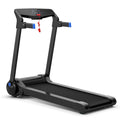 Airfind 3 HP Folding Treadmill with Audio Console Walking Treadmill for Home with Cushioned Deck and Transport Wheels Supports 242 lbs, Blue