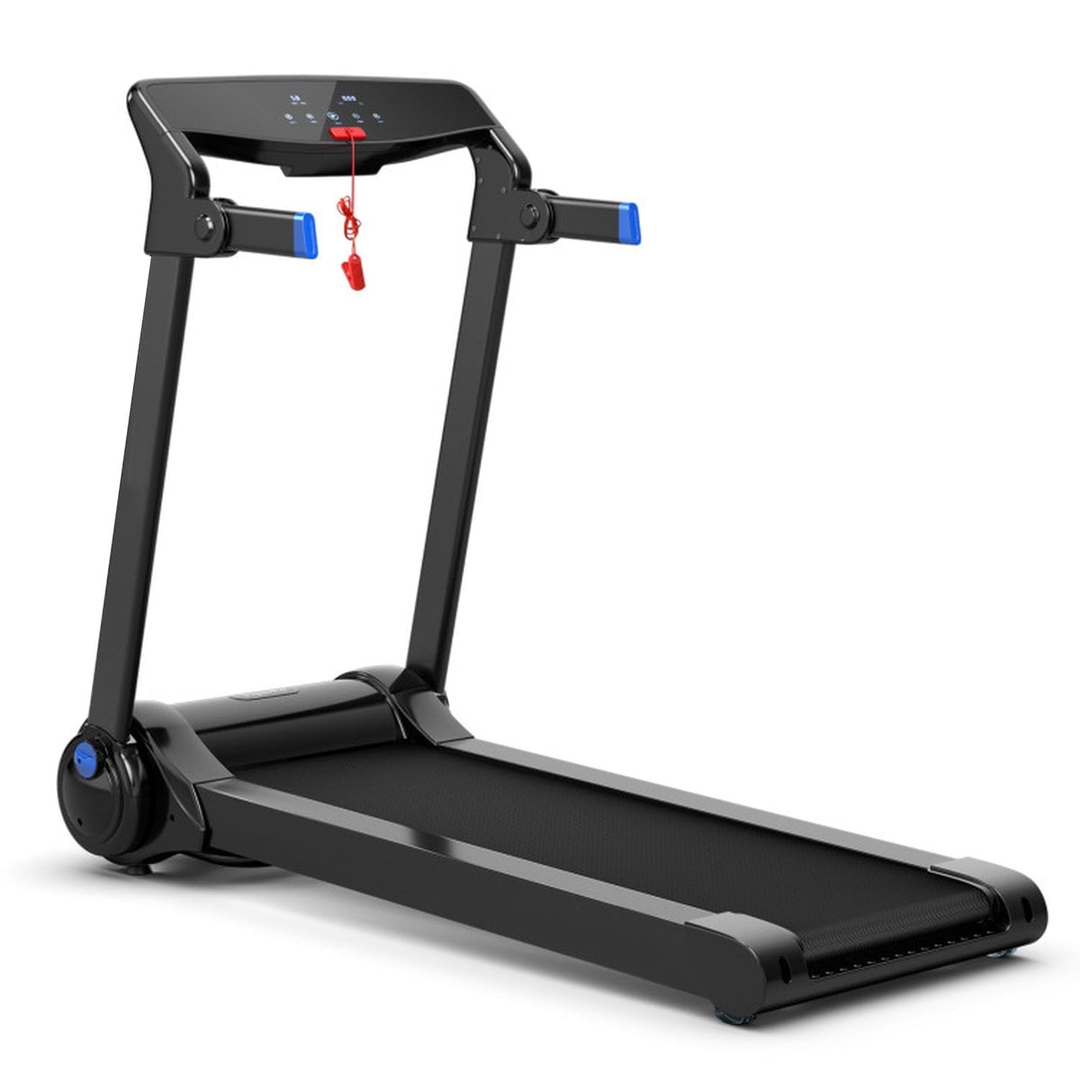 Airfind 3 HP Folding Treadmill with Audio Console Walking Treadmill for Home with Cushioned Deck and Transport Wheels Supports 242 lbs, Blue