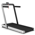 Airfind Folding Treadmill for home with 4.75HP 2-in-1 Walk-to-Run Motor and App Sync to track pace and calories for small spaces, Silver