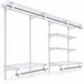 Airfind 4, 8 Feet Closet Organizers and Storage System with Hanging Rod for Laundry Bedroom, White, for Everyday Home Use, for Easy Setup
