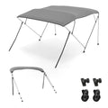 Airfind 4-Bow Pontoon Bimini Sun Shade Top with Storage Boot, Gray