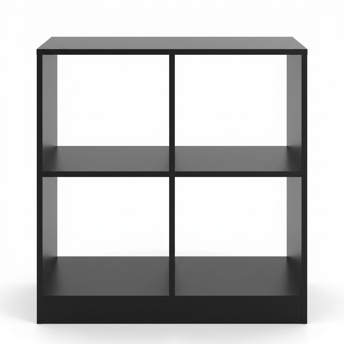 Airfind 4-Cube Kids Bookcase with Open Shelves, 60 lbs Capacity, Engineered wood Frame, 29 Inch x 13 Inch x 29 Inch Footprint, Black