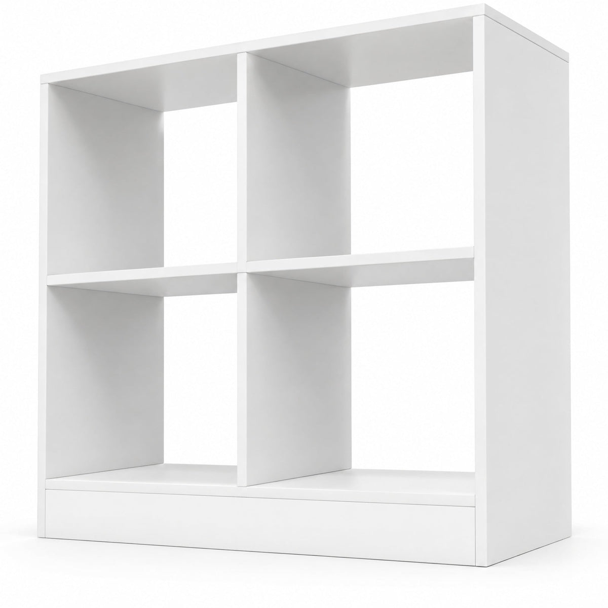 Airfind 4-Cube Kids Bookcase with Open Shelves, 60 lbs Capacity, Engineered wood Frame, 29 Inch x 13 Inch x 29 Inch Footprint, White
