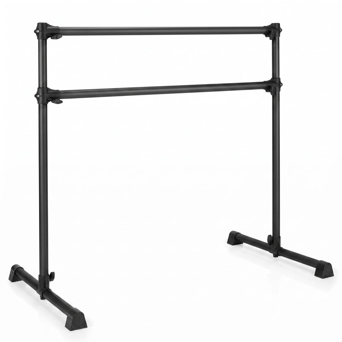Airfind 4 Feet Double Ballet Barre with Adjustable Height and Anti Skid Pads for Home Dance Studio Stretching and Practice, Black