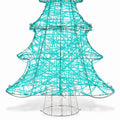 Airfind 4 Feet Lighted Artificial Christmas Tree with 520 LED Lights and Top Star, Metal Copper PVC Large Frame, Green and Yellow