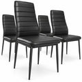 Airfind 4 Pieces Modern Leather Dinning Chairs Set with Metal Frame, 250 lbs Capacity, PVC Leather sponge steel Frame, 17 Inch x 20.5 Inch x 38 Inch Footprint