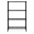 Airfind 4-Tier Metal Storage Shelving Unit with V-Shaped Wire Rack and 600 LBS Capacity, 600 lbs Capacity, Metal Frame, Black