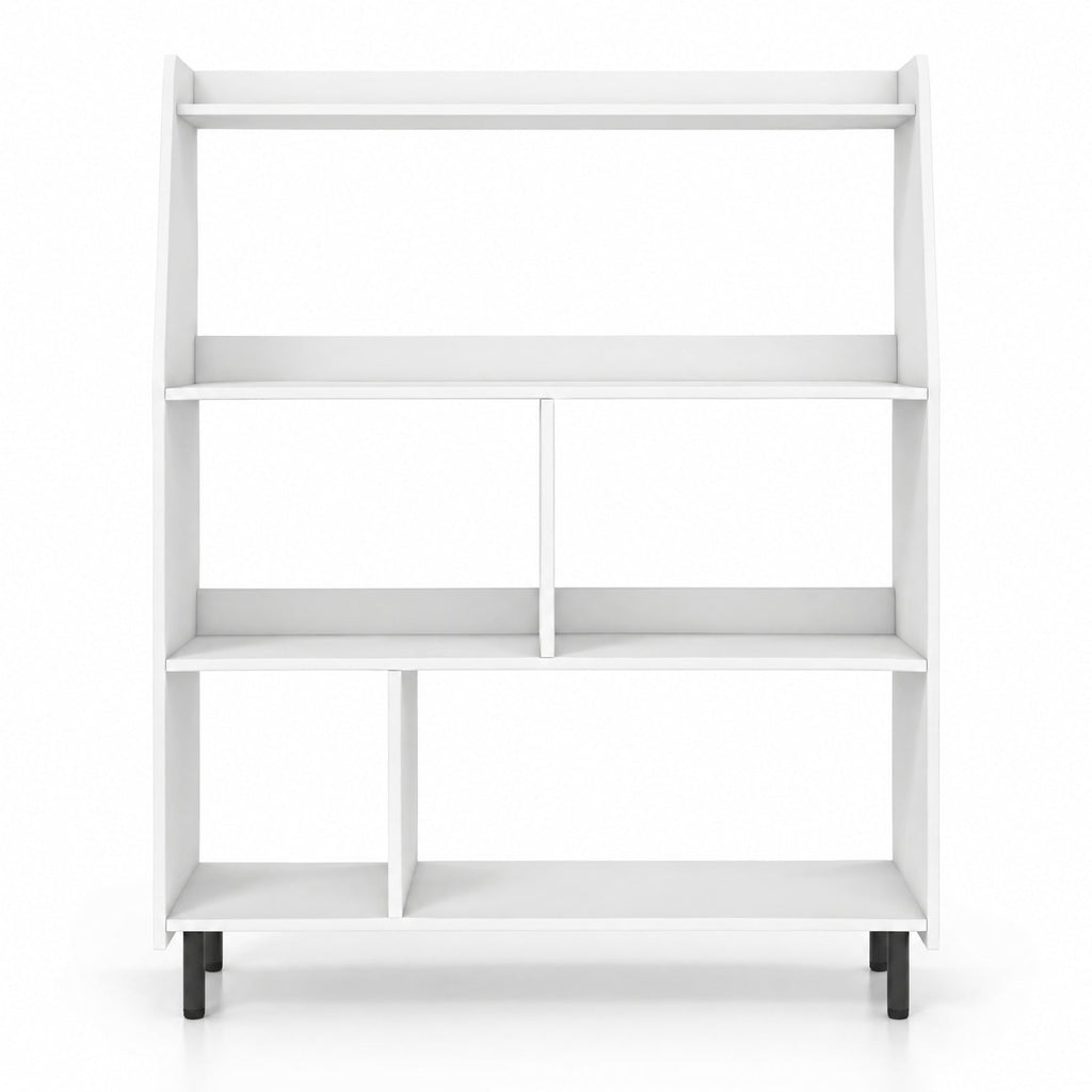 Airfind 4-Tier Open Modern Bookcase with 2 Anti-Tipping Kits, 55 lbs Capacity, Engineered Wood Metal Frame, 36 Inch x 13.5 Inch x 47 Inch Footprint, White
