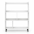 Airfind 4-Tier Open Modern Bookcase with 2 Anti-Tipping Kits, 55 lbs Capacity, Engineered Wood Metal Frame, 36 Inch x 13.5 Inch x 47 Inch Footprint, White