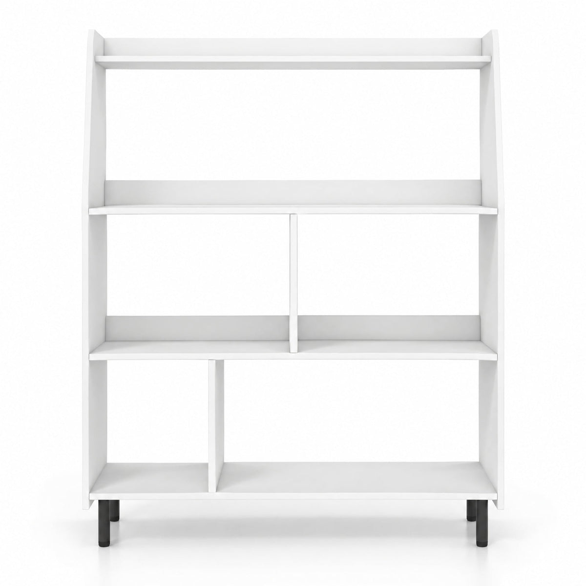 Airfind 4-Tier Open Modern Bookcase with 2 Anti-Tipping Kits, 55 lbs Capacity, Engineered Wood Metal Frame, 36 Inch x 13.5 Inch x 47 Inch Footprint, White