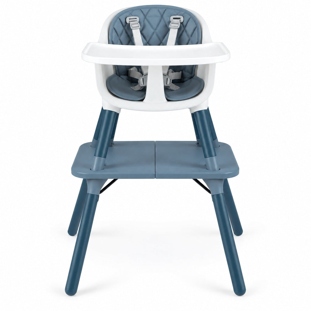 Airfind 4-in-1 Youth Convertible Youth Table Chair Set featuring PU Cushion, 33 lbs Capacity, PU PP Metal Frame, for 6-36 Months, Blue