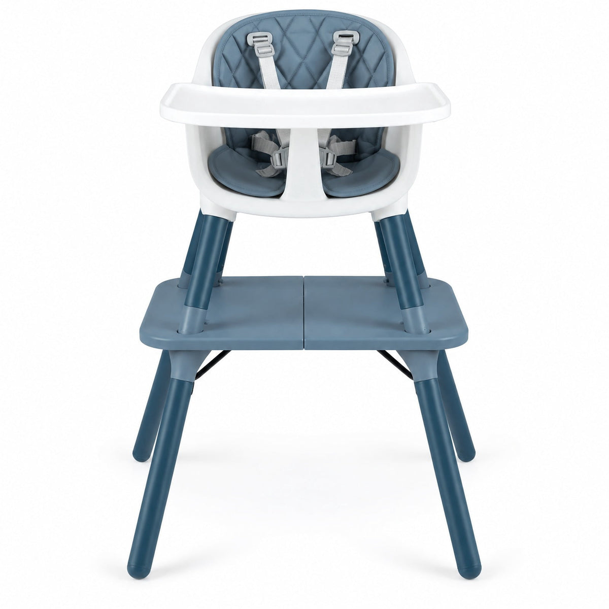 Airfind 4-in-1 Youth Convertible Youth Table Chair Set featuring PU Cushion, 33 lbs Capacity, PU PP Metal Frame, for 6-36 Months, Blue