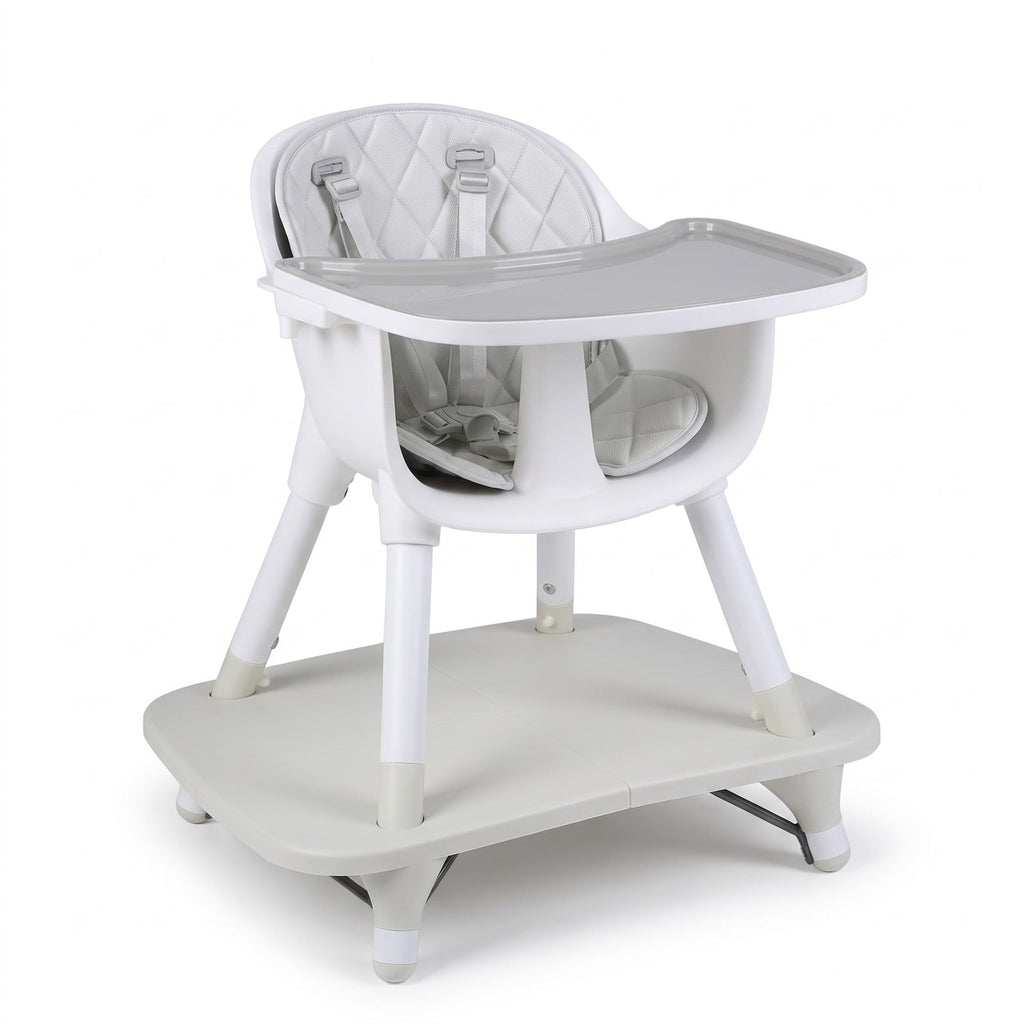 Airfind 4-in-1 Baby Convertible Toddler Table Chair Set with PU Cushion, 33 lbs Capacity, PU PP metal Frame, for 6-36 months, Cream