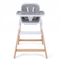 Airfind 4-in-1 Convertible Baby High Chair with Detachable Adjustable Tray, Beech Wood Legs